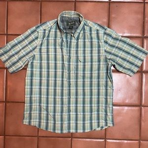 Men’s Woolrich Short Sleeve Button Down Shirt Size Medium